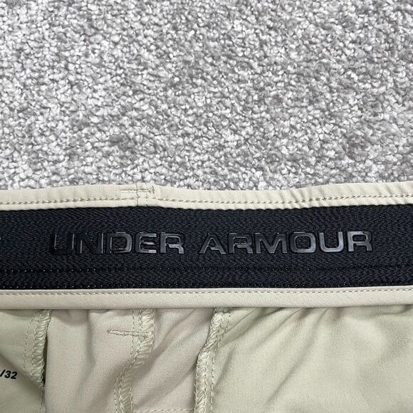 Under Armour Khaki Golf Pants Men 38x32 Beige Straight Leg Stretch Preppy Casual - Picture 6 of 15